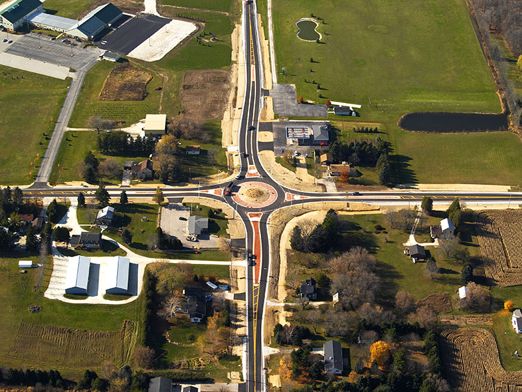 RTE Turbo Roundabout with specialized lane configuration